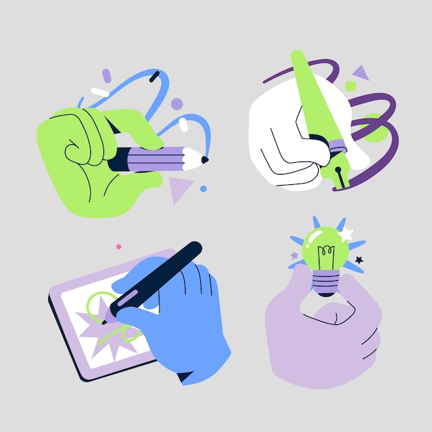 Ilustración de la colección de diseño plano