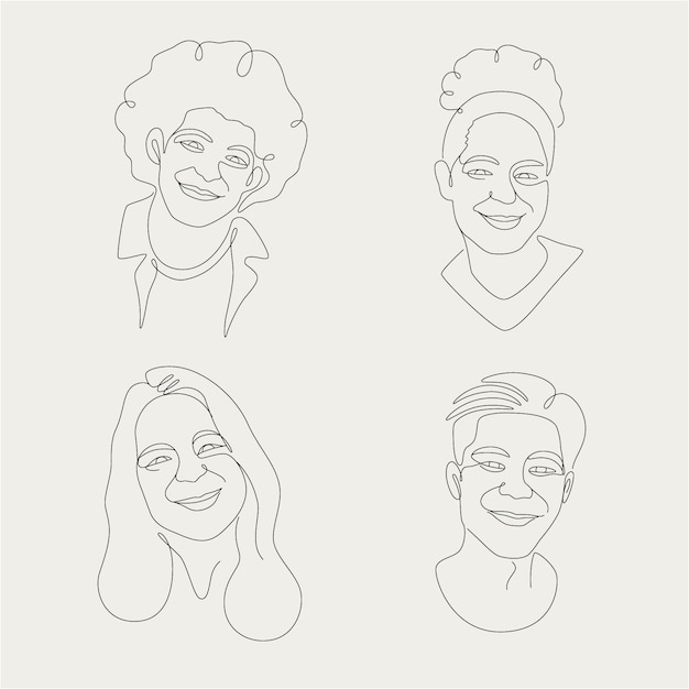 Ilustración de la colección de personas dibujadas a mano