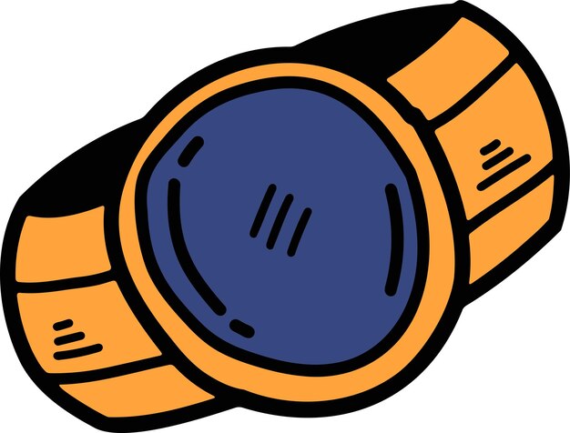 Ilustración de collar dibujada a mano en estilo de línea