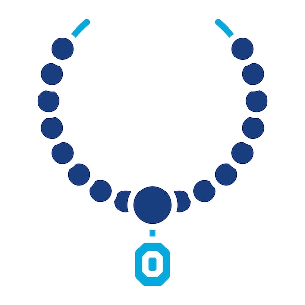 Ilustración de un collar de dos tonos