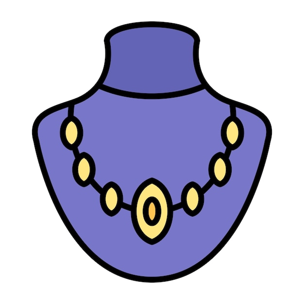 Ilustración del collar plano