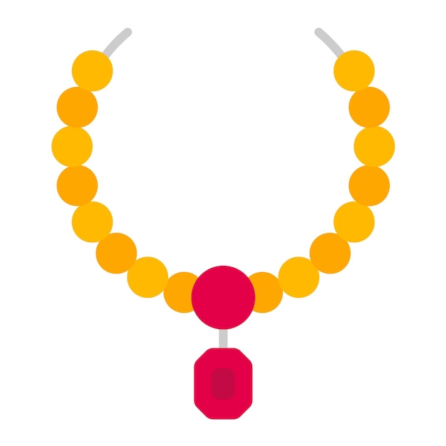 Ilustración del collar plano