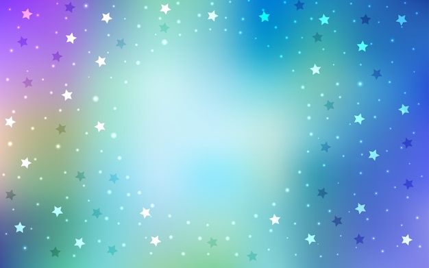 Vector ilustración de color brillante con estrellas