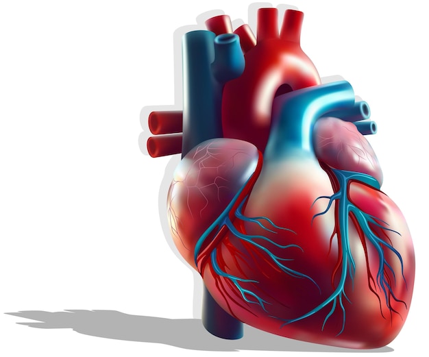 Vector ilustración del color del corazón humano