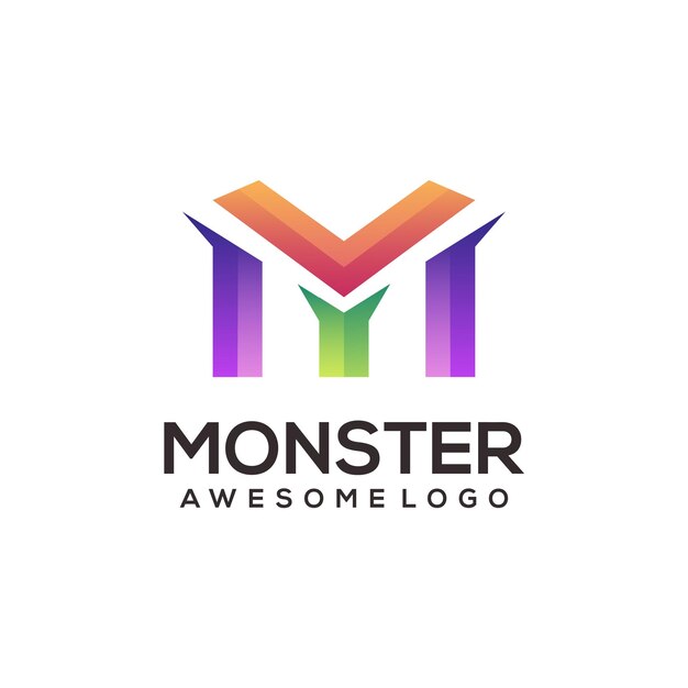 Ilustración de color dorado de lujo de logotipo de letra mf