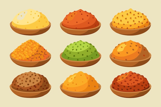 Ilustración en color de los granos de Bulgur