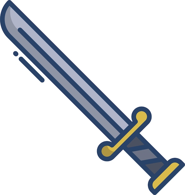 Ilustración en color lineal de Cutlass