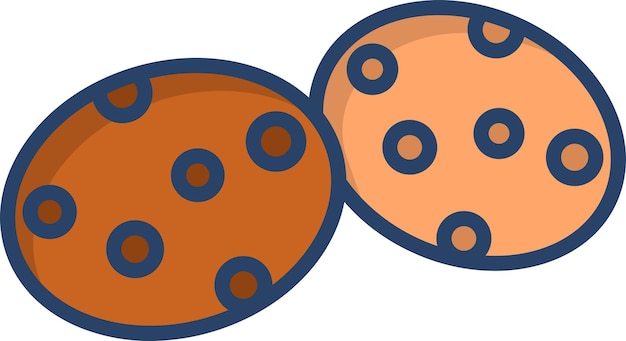 Ilustración de color lineal de las galletas
