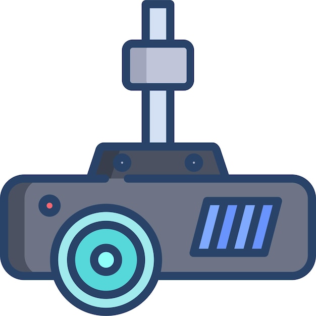 Ilustración en color lineal del proyector