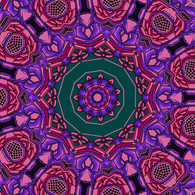 Ilustración de color ornamental de garabato abstracto con patrón de vector transparente de invierno de cubierta elegante