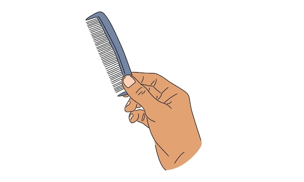 Ilustración del color del peine del cabello