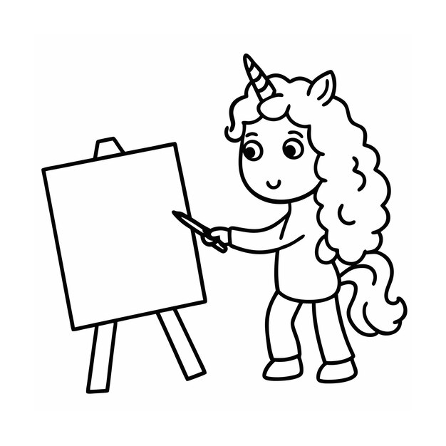 Ilustración de coloreo de dibujos animados de moda dibujada a mano