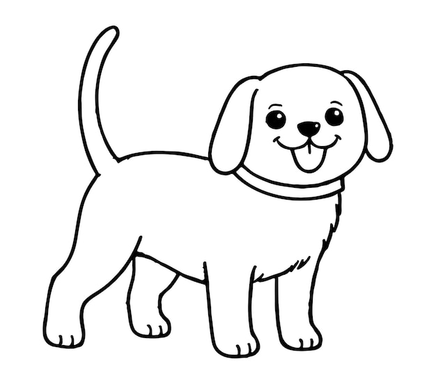 Ilustración de colores para perros para el jardín de infantes