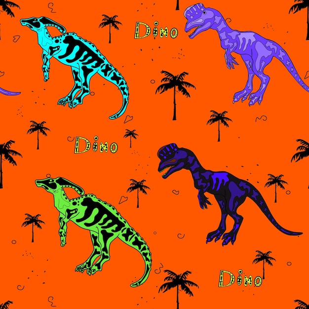 una ilustración colorida de dinosaurios con la palabra hipopótamo en él