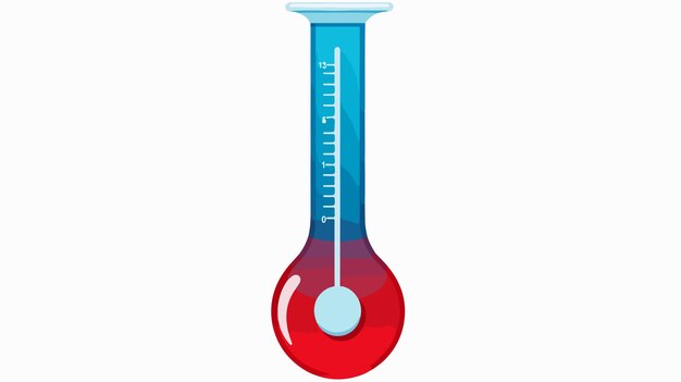 una ilustración colorida de un dispositivo de medición con una etiqueta azul y roja