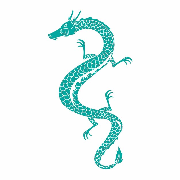 Ilustración colorida del dragón para celebrar el año nuevo chino 2024