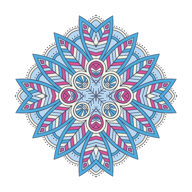 Ilustración colorida floral vintage