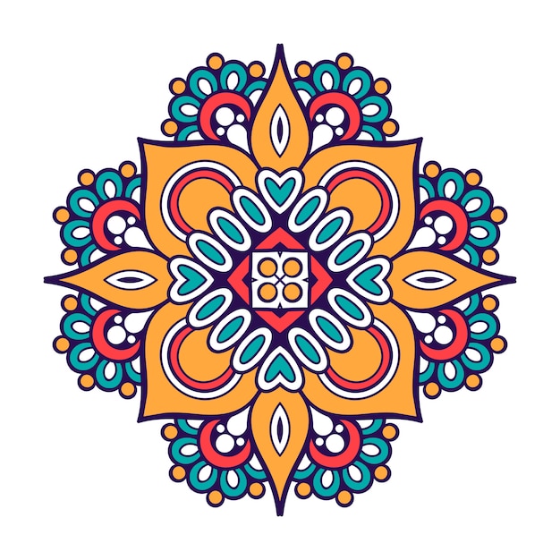 Ilustración colorida floral vintage