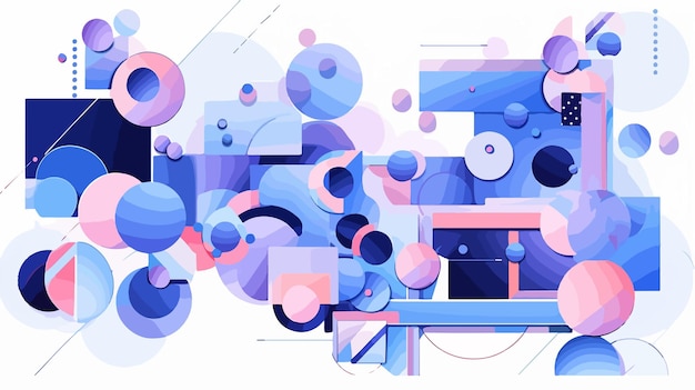 una ilustración colorida de un fondo abstracto colorido con un diseño azul y rosa