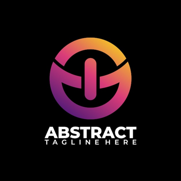 Ilustración colorida del gradiente moderno del logotipo de la compañía del círculo del arte abstracto