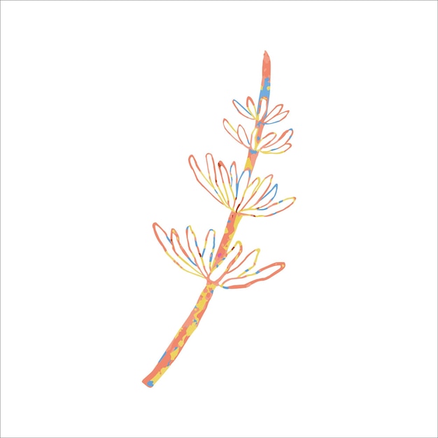 Ilustración colorida de hierba