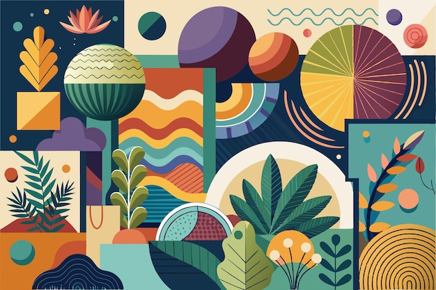 una ilustración colorida de la ilustración abstracta
