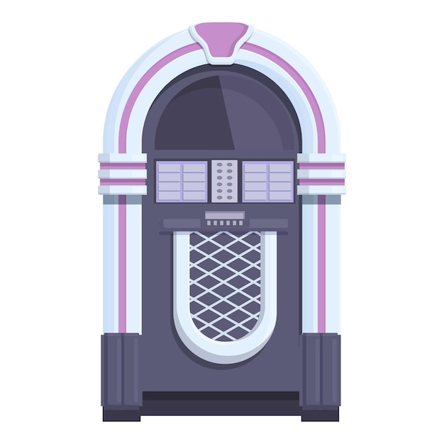 Ilustración colorida de una jukebox de estilo retro perfecta para temas nostálgicos