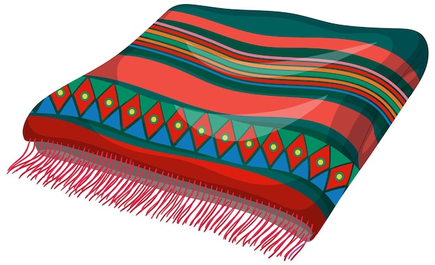 Ilustración colorida de una manta mexicana