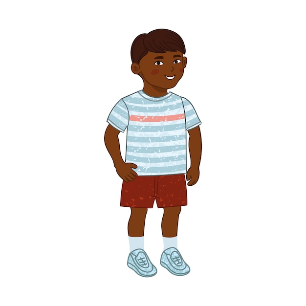 Ilustración colorida de un niño pequeño