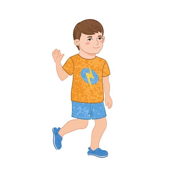 Ilustración colorida de un niño pequeño