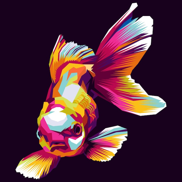 Vector ilustración colorida de peces de colores