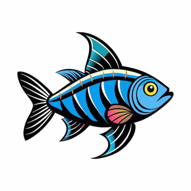 Ilustración colorida de los peces