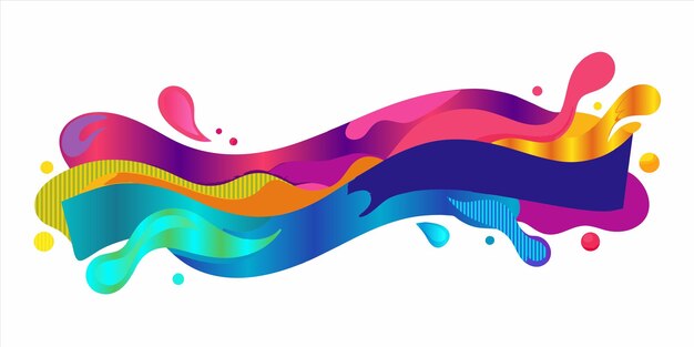 Vector una ilustración colorida de un salto de color arco iris