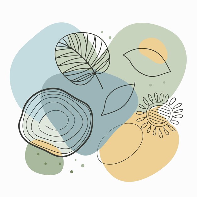 una ilustración colorida de una variedad de verduras y frutas