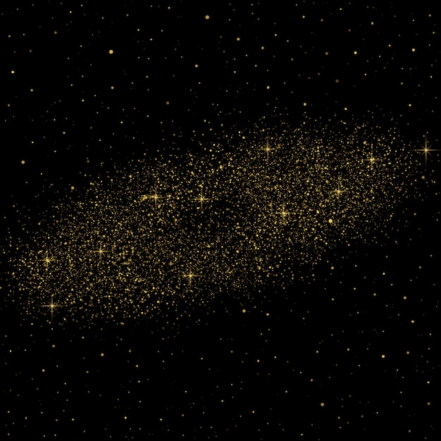Ilustración colorida del vector con los elementos decorativos de oro sobre fondo negro. Plantillas abstractas para el diseño de vacaciones