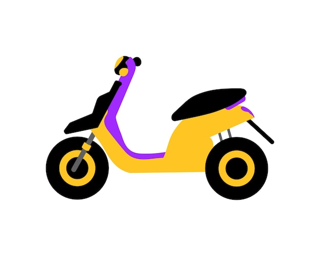 Ilustración colorido scooter Concepto moderno de transporte Icono vector