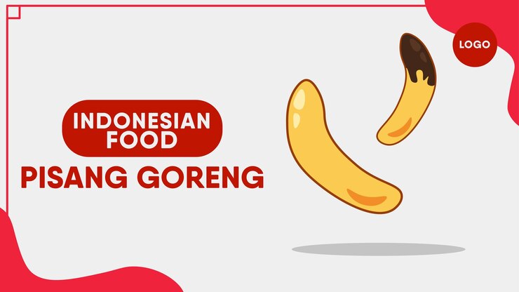 Ilustración de comida indonesia Pisang Goreng