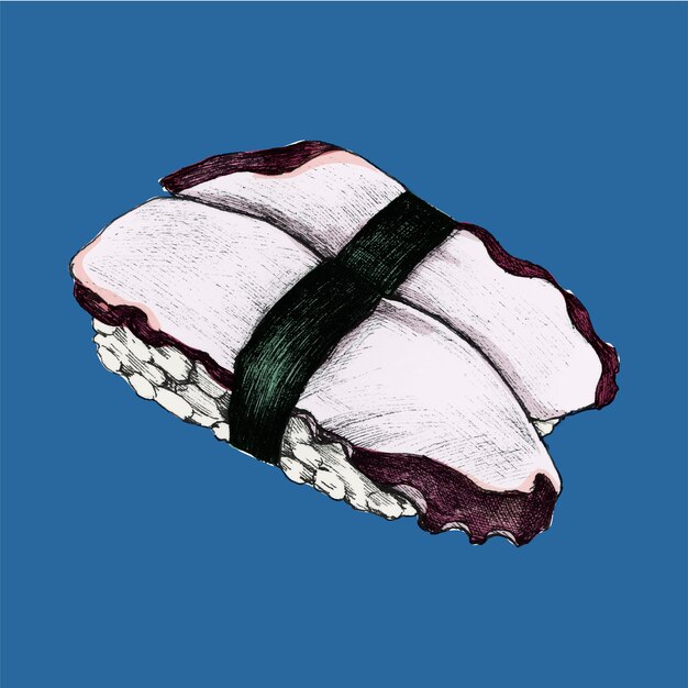 Ilustración de la comida japonesa