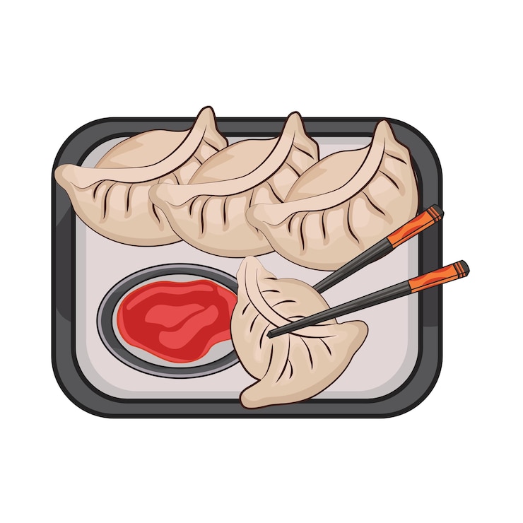 Vector ilustración de comida japonesa