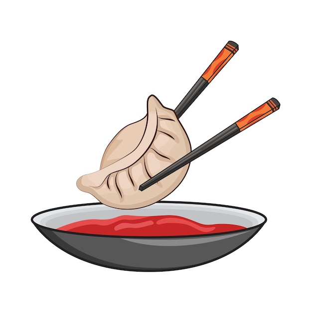 Ilustración de comida japonesa