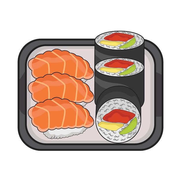 Ilustración de comida japonesa