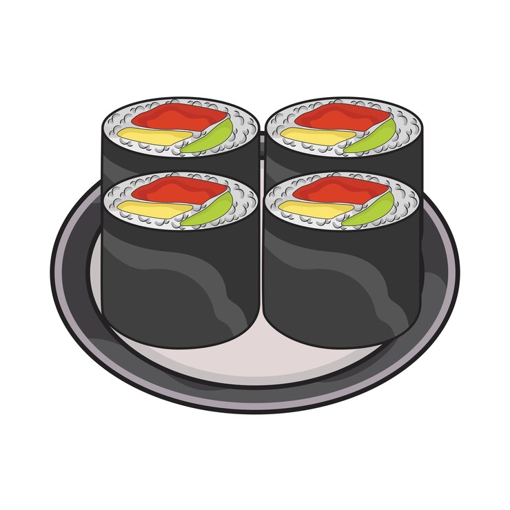 Vector ilustración de comida japonesa