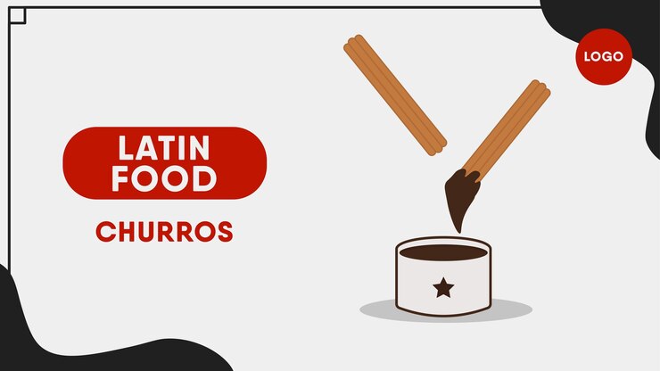 Ilustración de comida latinoamericana de churros