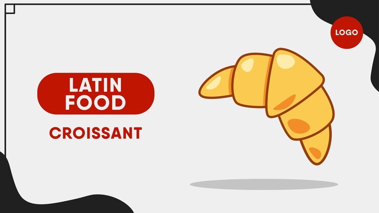Ilustración de comida latinoamericana croissant