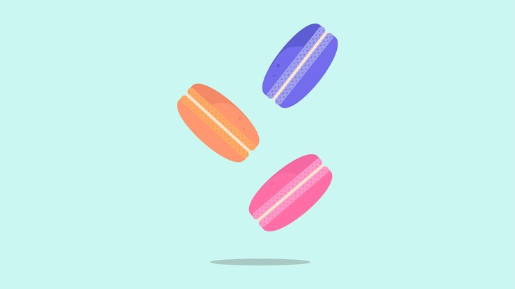Ilustración de comida macaron