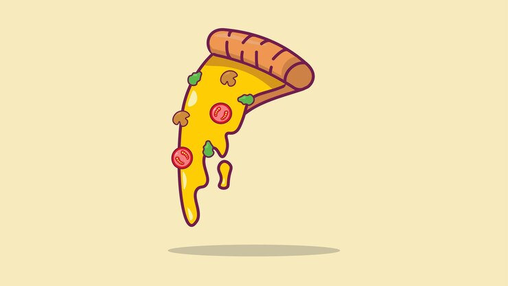 Ilustración de comida de pizza