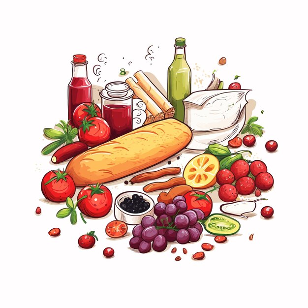 Vector ilustración de comida rápida