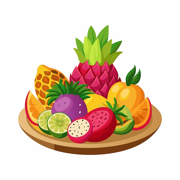 Ilustración de comida tailandesa de diseño plano dibujado a mano