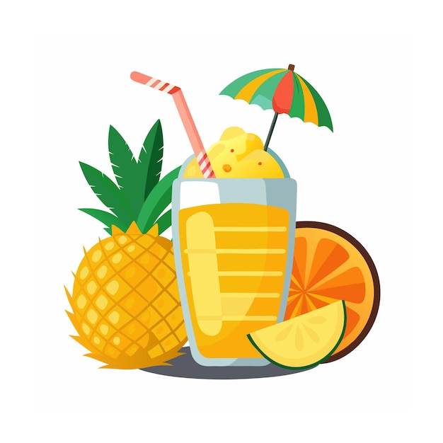 Ilustración de comida tailandesa de diseño plano dibujado a mano