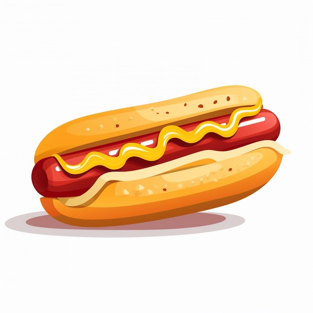 Ilustración de comida vectorial para perritos calientes dibujos animados bocadillos aislados almuerzo salchicha diseño de icono rápido fa
